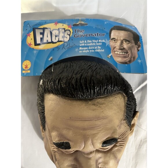 Govenator Arnold Schwarzenegger Famous Faces Mask Costume Halloween - Picture 2 of 4